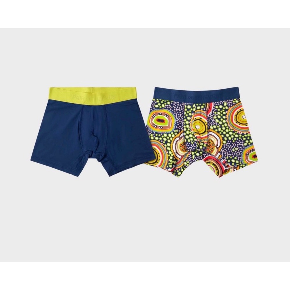 Pair of Thieves Hustle Boxer Briefs 2 Pack Mens Small Blue Abstract Print New